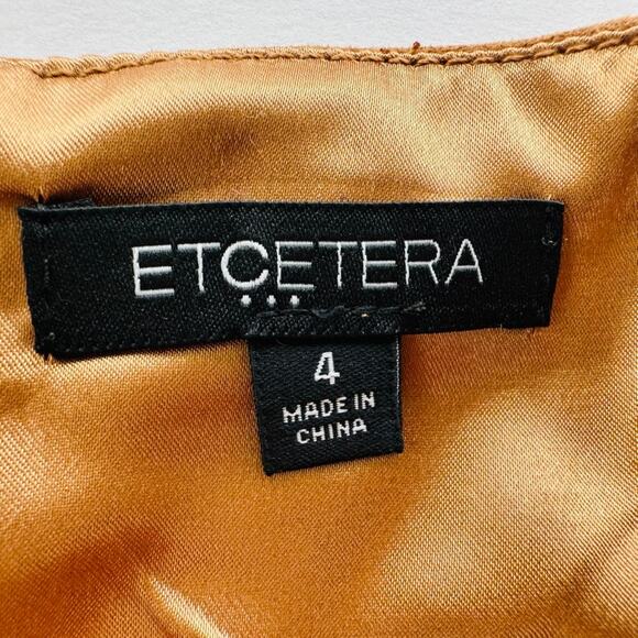 Vintage Etcetera Suede Fringe Skirt Camel Tan Size 4 Boho Western Festival - Picture 4 of 8